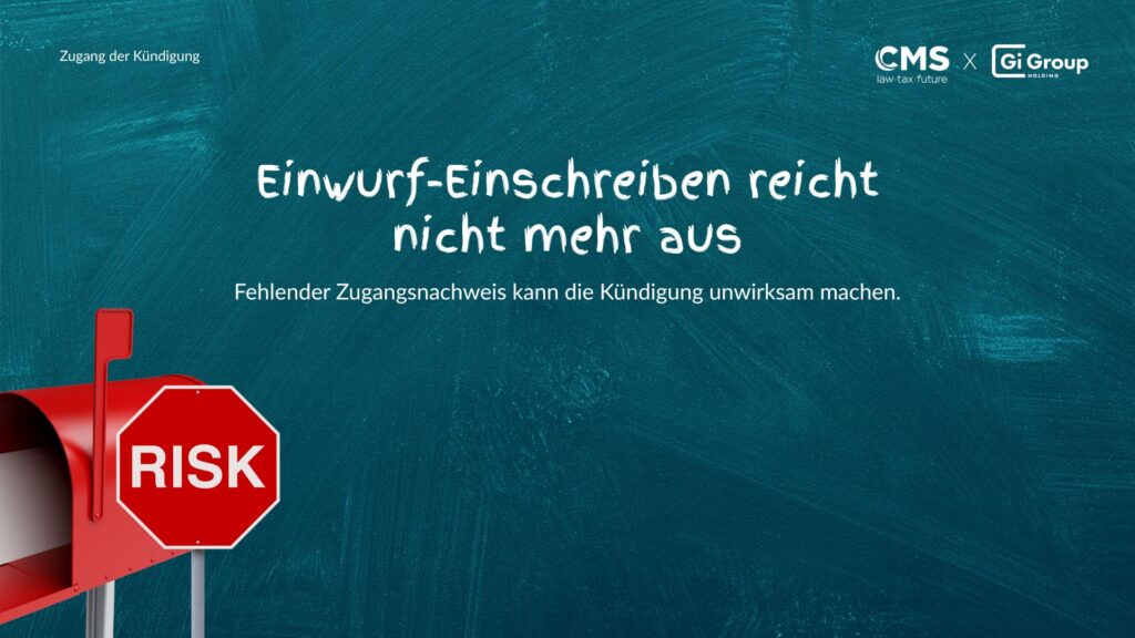 Einwurfeinschreiben reichen nicht mehr aus